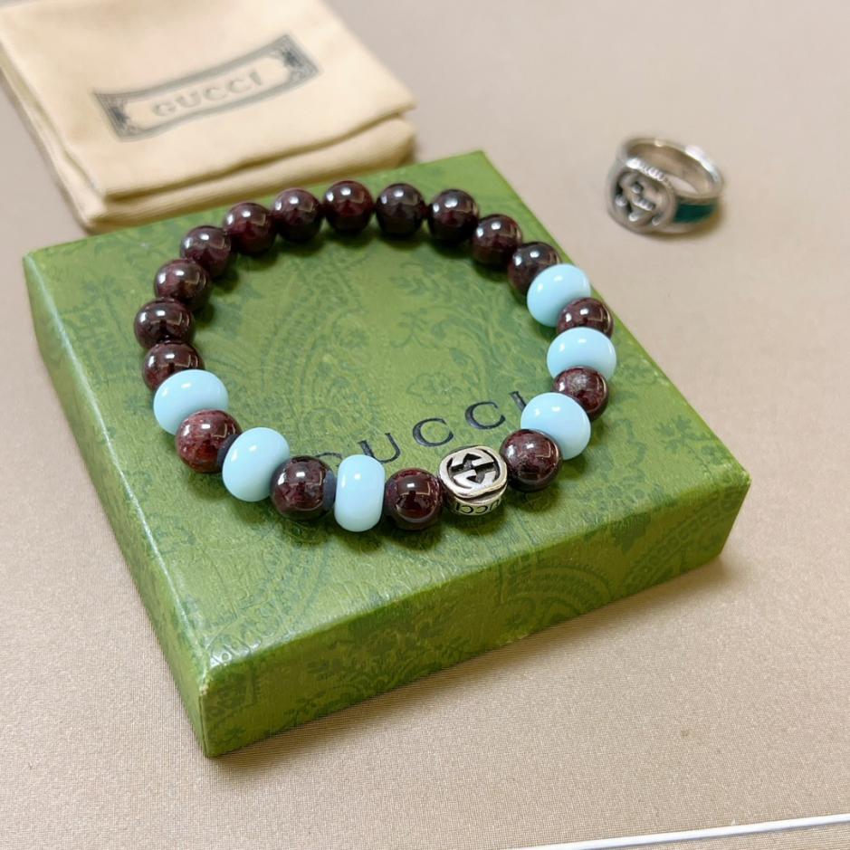 réplica,joyas,joyería,1:1,replica,fake,lujo,barato réplica,joyas,joyería,1:1,replica,fake,lujo,barato Pulsera Gucci con granates naturales (6AE0)