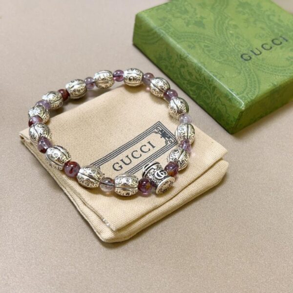 réplica,joyas,joyería,1:1,replica,fake,lujo,barato Pulseras Gucci para hombre y mujer, lo último en pulsera de amatista natural (2A82)