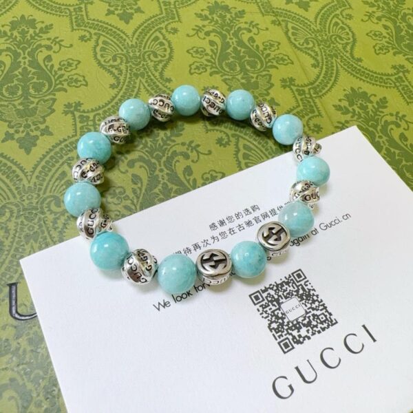 réplica,joyas,joyería,1:1,replica,fake,lujo,barato Pulseras Gucci para hombre y mujer, lo último en pulsera de amazonita (FE00)