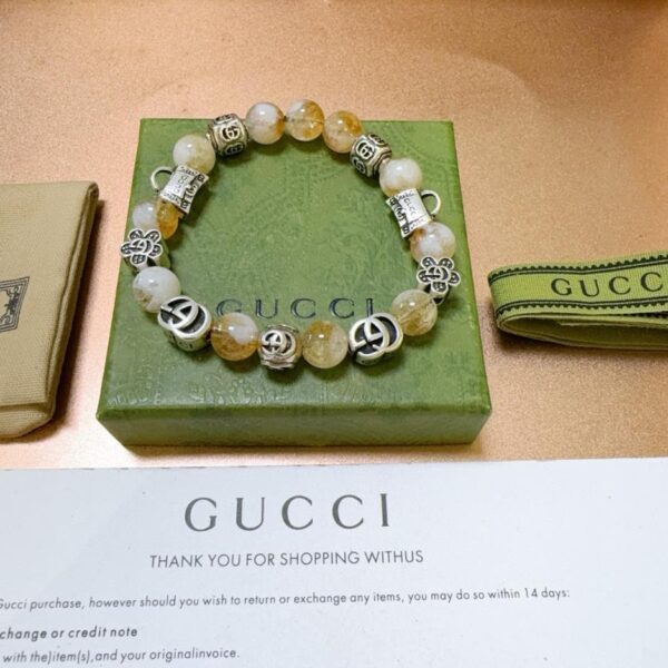 réplica,joyas,joyería,1:1,replica,fake,lujo,barato Pulseras Gucci para hombre y mujer, lo último en pulsera de cristal natural (9BC0)