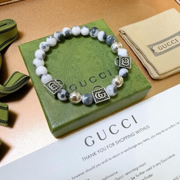 réplica,joyas,joyería,1:1,replica,fake,lujo,barato Pulseras Gucci para hombre y mujer, lo último en pulseras de piedras naturales (29FD)