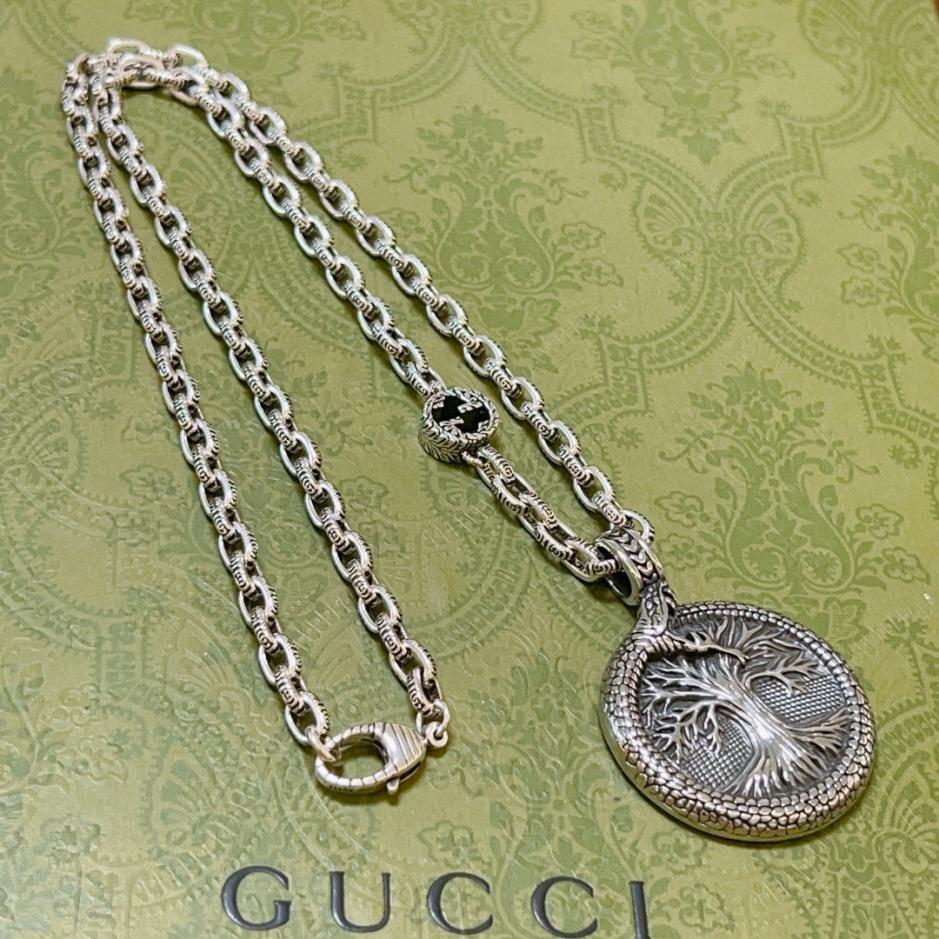 réplica,joyas,joyería,1:1,replica,fake,lujo,barato réplica,joyas,joyería,1:1,replica,fake,lujo,barato Gucci último collar serie Anger Forest doble G (13FE)