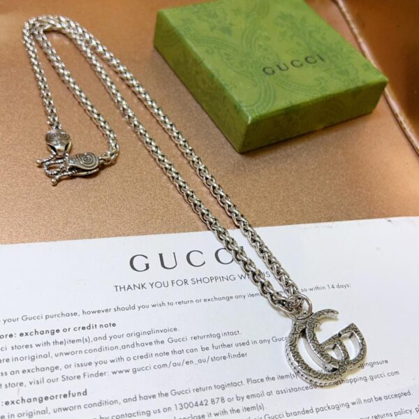 réplica,joyas,joyería,1:1,replica,fake,lujo,barato Gucci último collar serie Anger Forest doble G (9209)