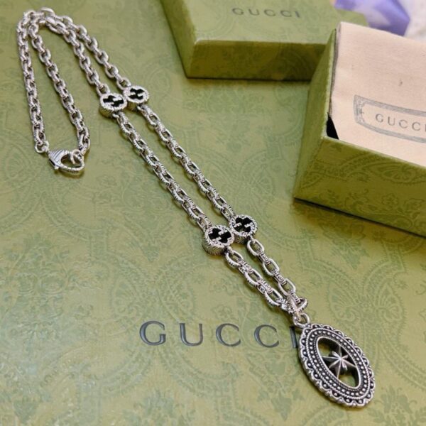 réplica,joyas,joyería,1:1,replica,fake,lujo,barato Gucci último collar serie Anger Forest doble G (5639)