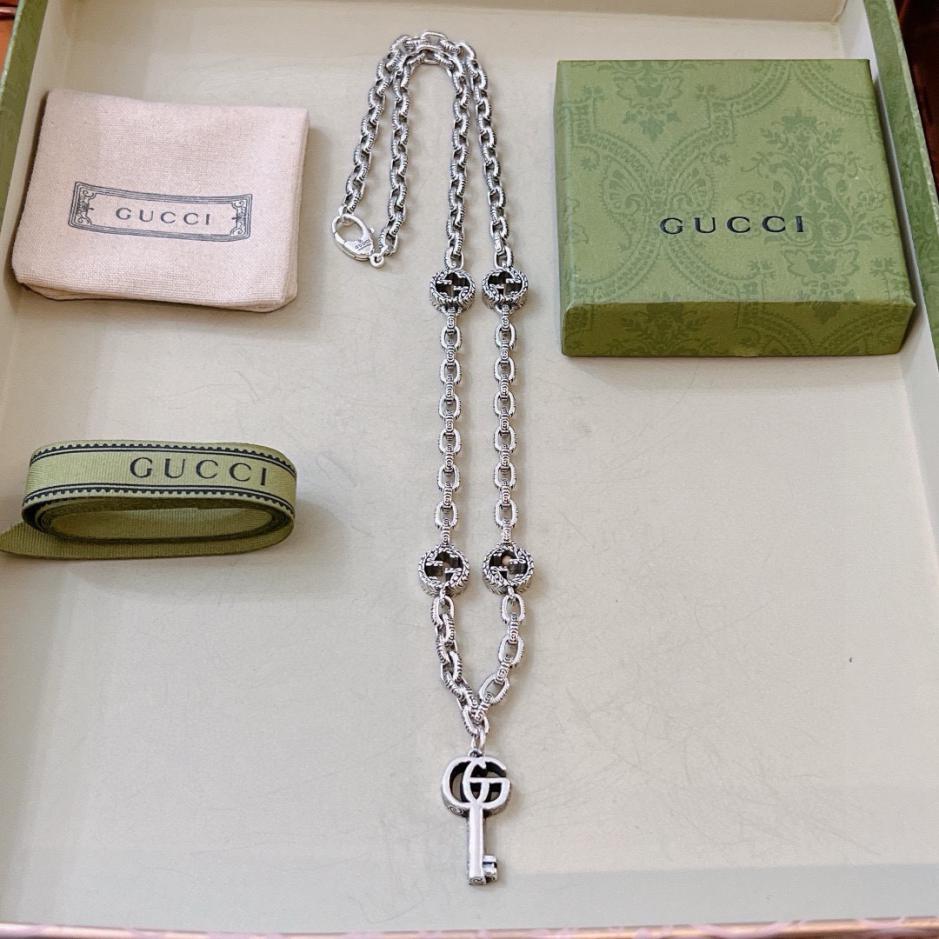 réplica,joyas,joyería,1:1,replica,fake,lujo,barato réplica,joyas,joyería,1:1,replica,fake,lujo,barato Gucci último collar serie Anger Forest doble g (9E85)