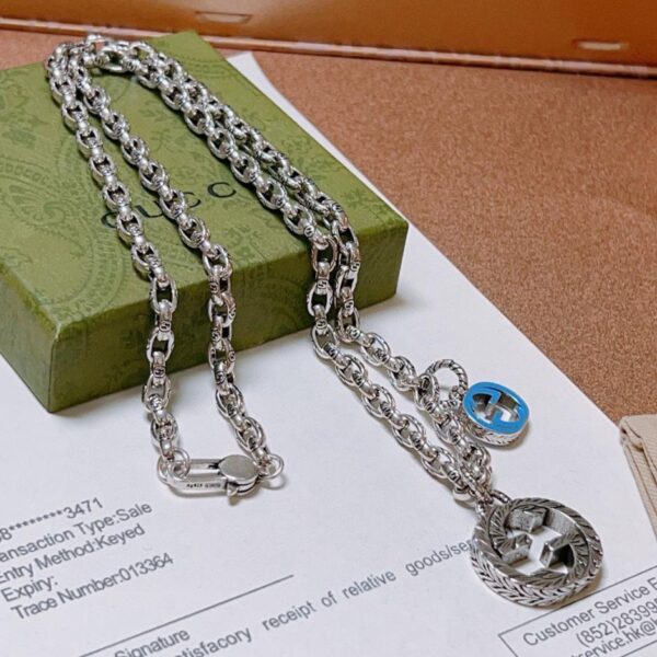 réplica,joyas,joyería,1:1,replica,fake,lujo,barato Gucci último collar serie Anger Forest doble g (0528)