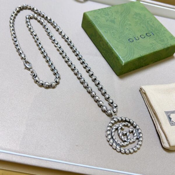 réplica,joyas,joyería,1:1,replica,fake,lujo,barato Gucci último collar serie Anger Forest diseño doble g (2B5A)