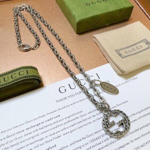 réplica,joyas,joyería,1:1,replica,fake,lujo,barato Gucci último collar serie Anger Forest diseño doble g (AC9E)