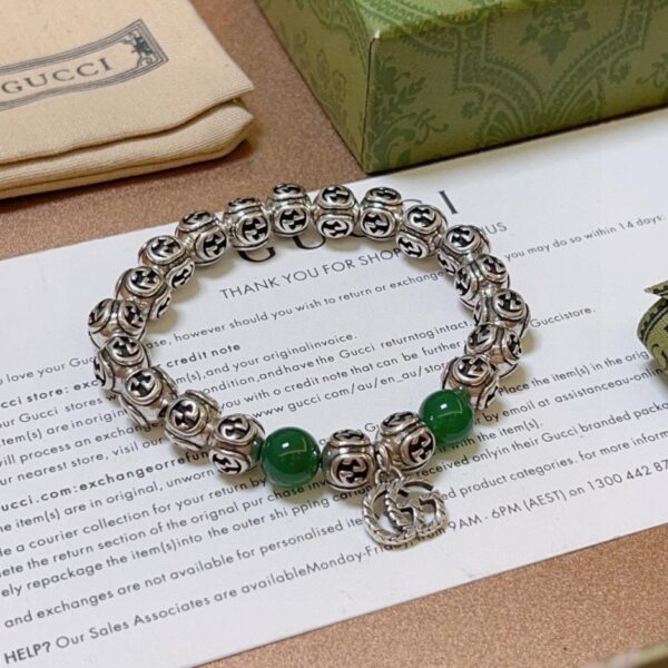 réplica,joyas,joyería,1:1,replica,fake,lujo,barato Pulseras Gucci para hombre y mujer, lo último en pulsera de cristal natural (538A)