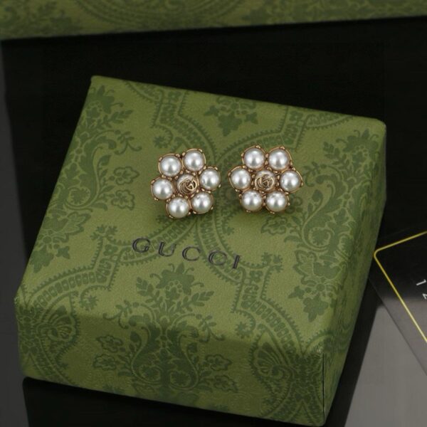 réplica,joyas,joyería,1:1,replica,fake,lujo,barato Pendientes Gucci con Doble G en Plata de Ley 925 (1197)