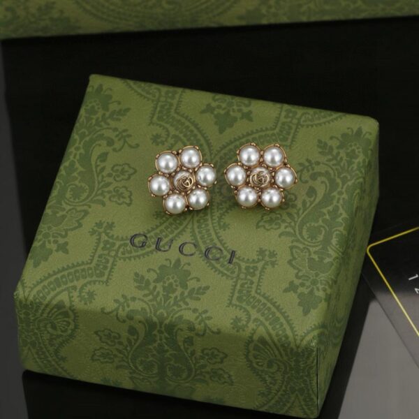 réplica,joyas,joyería,1:1,replica,fake,lujo,barato Pendientes Gucci con Doble G en Plata de Ley 925 (1757)