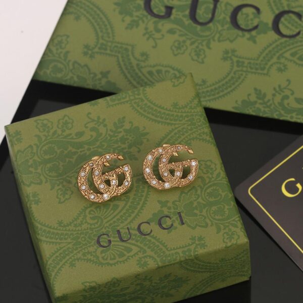 réplica,joyas,joyería,1:1,replica,fake,lujo,barato Pendientes Gucci con Doble G (CF5D)