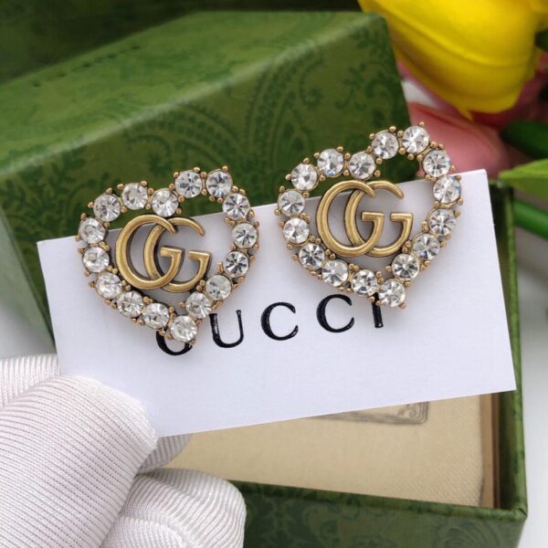 réplica,joyas,joyería,1:1,replica,fake,lujo,barato Pendientes de amor Gucci nuevos con doble G (67CE)