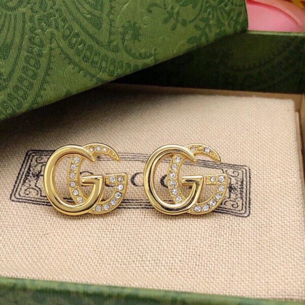 réplica,joyas,joyería,1:1,replica,fake,lujo,barato Pendientes Gucci nuevos con doble G (118F)