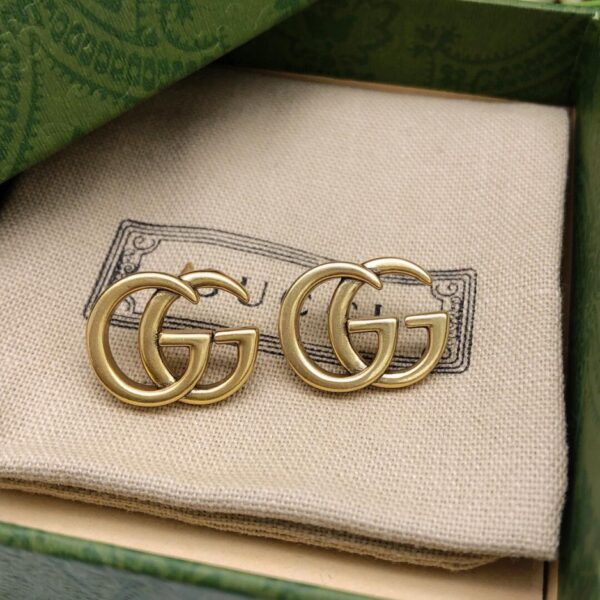 réplica,joyas,joyería,1:1,replica,fake,lujo,barato Pendientes Gucci nuevos con doble G (BF34)