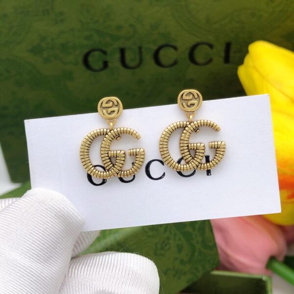 réplica,joyas,joyería,1:1,replica,fake,lujo,barato Pendientes entrelazados con Doble G New Twist de Gucci (0946)