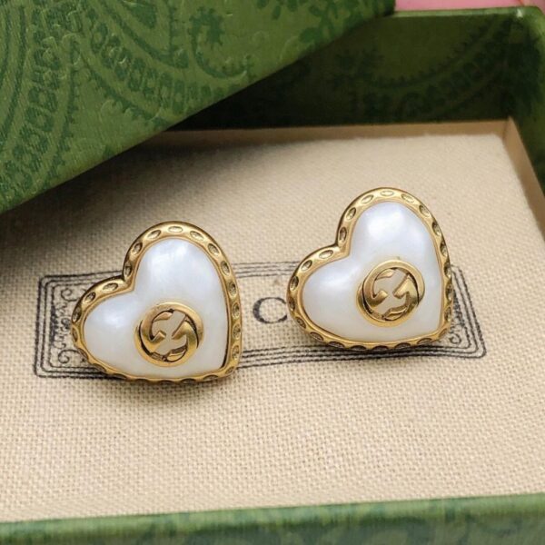 réplica,joyas,joyería,1:1,replica,fake,lujo,barato Pendientes Gucci nuevos GG love (8D1D)