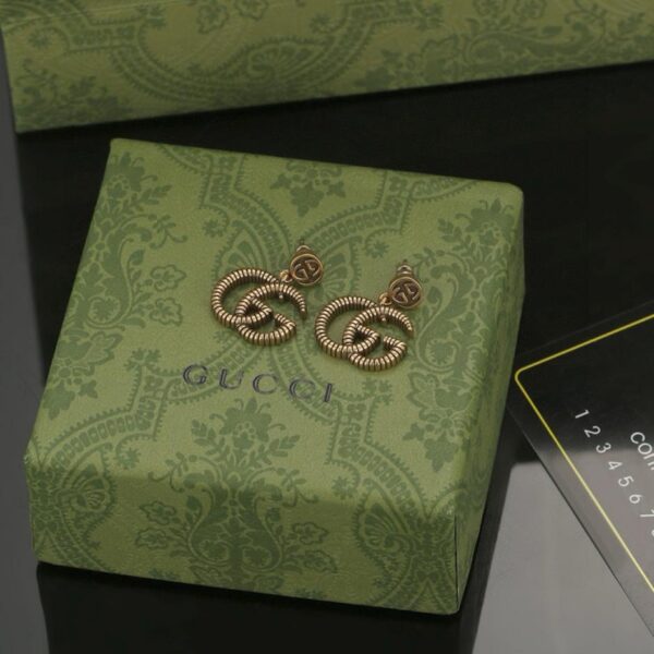 réplica,joyas,joyería,1:1,replica,fake,lujo,barato Pendientes Gucci con Doble G en Plata de Ley 925 (DE37)