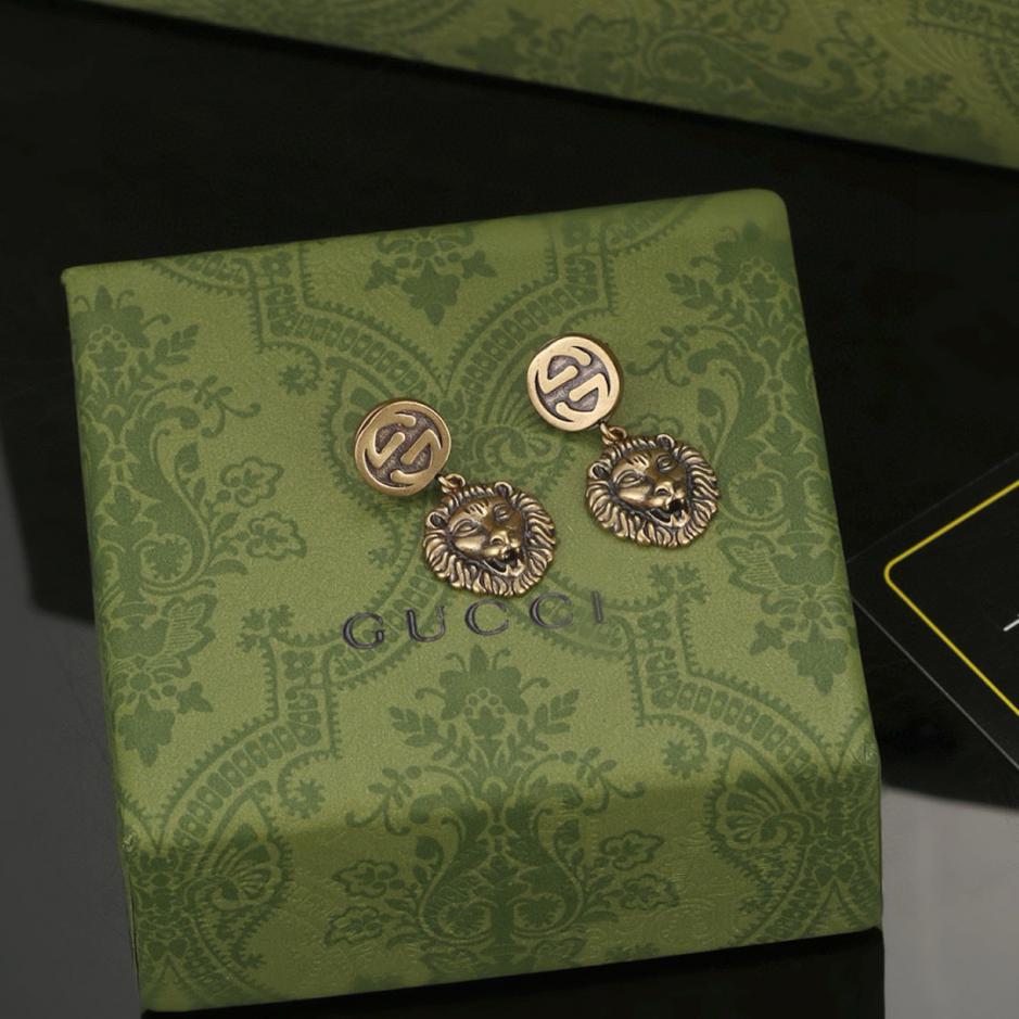 réplica,joyas,joyería,1:1,replica,fake,lujo,barato réplica,joyas,joyería,1:1,replica,fake,lujo,barato Aretes con cabeza de león Gucci (3FEC)