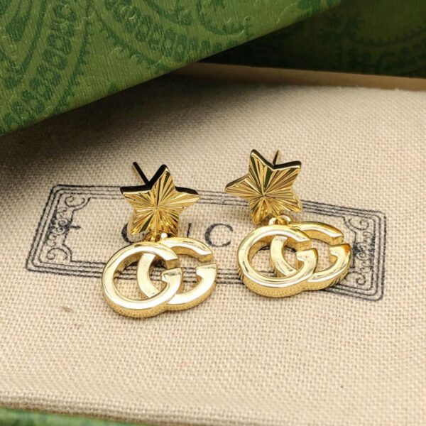 réplica,joyas,joyería,1:1,replica,fake,lujo,barato Pendientes pequeños entrelazados con G doble vuelta Gucci (4622)