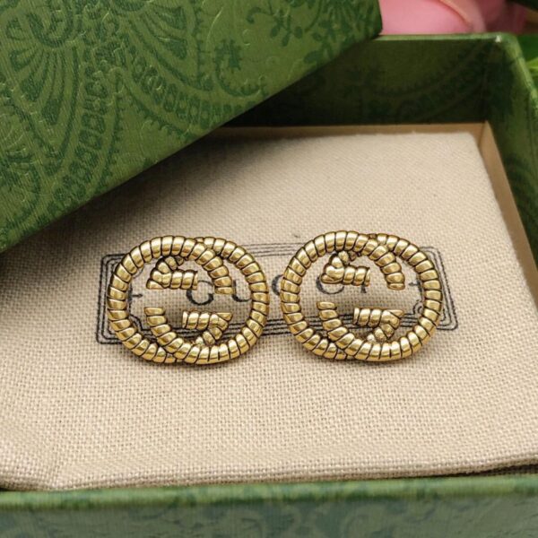 réplica,joyas,joyería,1:1,replica,fake,lujo,barato Pendientes Gucci nuevos con forma de estrella y borla plateada con diamantes y corazón con doble G (5C3F)