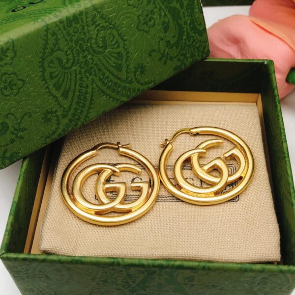 réplica,joyas,joyería,1:1,replica,fake,lujo,barato Nuevos pendientes redondos brillantes de Gucci (CC39)