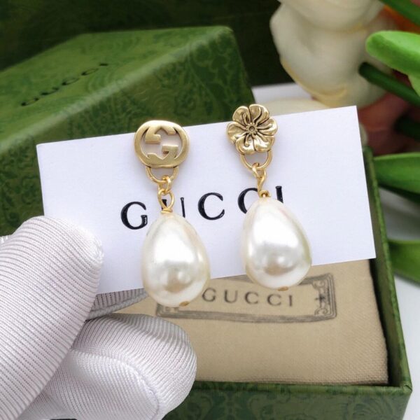 réplica,joyas,joyería,1:1,replica,fake,lujo,barato Aretes con borlas brillantes nuevos de Gucci (4B72)