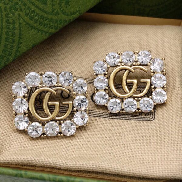 réplica,joyas,joyería,1:1,replica,fake,lujo,barato Pendientes colgantes con forma de flor de doble G nuevos de Gucci (F6F4)