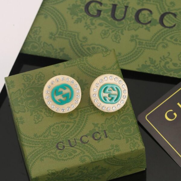 réplica,joyas,joyería,1:1,replica,fake,lujo,barato Pendientes Gucci con Doble G (F29F)