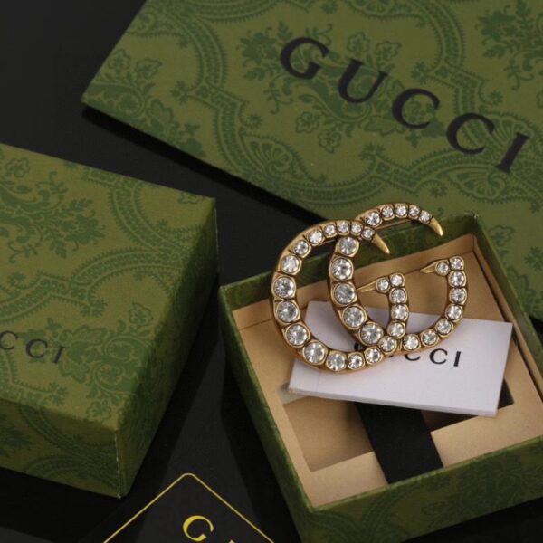 réplica,joyas,joyería,1:1,replica,fake,lujo,barato Broche Gucci Doble G (BE88)