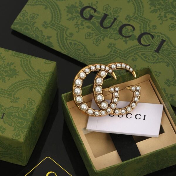 réplica,joyas,joyería,1:1,replica,fake,lujo,barato Broche Gucci Doble G (FA95)