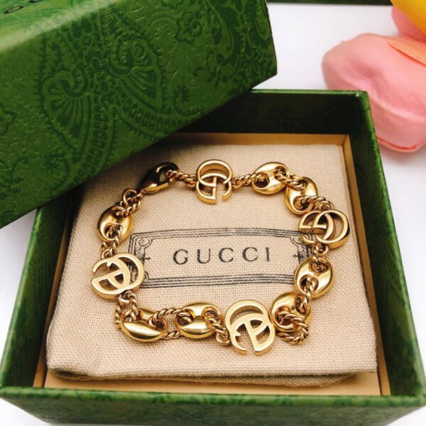 réplica,joyas,joyería,1:1,replica,fake,lujo,barato Pulsera Gucci clásica con gg (40E1)