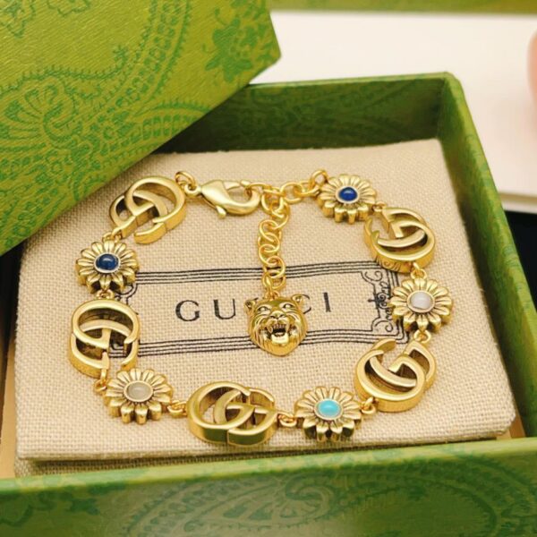 réplica,joyas,joyería,1:1,replica,fake,lujo,barato Nueva pulsera Gucci con forma de girasol (118B)