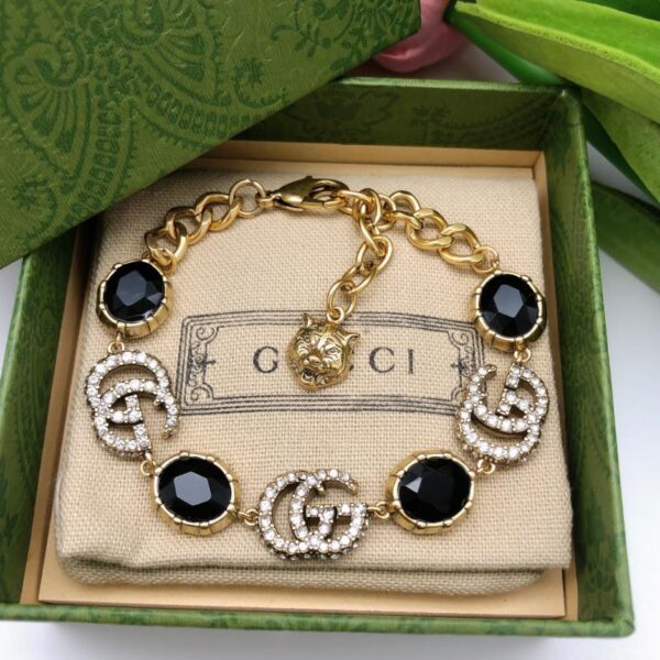 réplica,joyas,joyería,1:1,replica,fake,lujo,barato Pulsera Gucci Doble G (D00A)