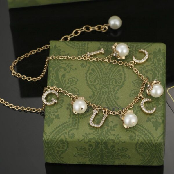 réplica,joyas,joyería,1:1,replica,fake,lujo,barato Collar Gucci de perlas sincronizadas (02FE)