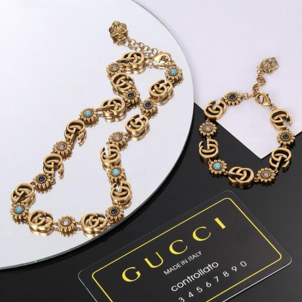 réplica,joyas,joyería,1:1,replica,fake,lujo,barato [Totalmente en plata de ley 925] Aretes con doble G entrelazada Gucci Serie Marmont (D0F0)