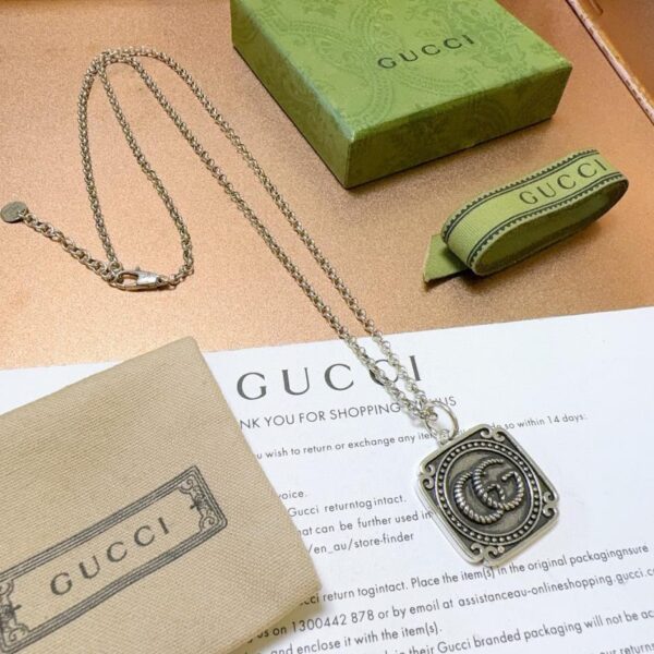 réplica,joyas,joyería,1:1,replica,fake,lujo,barato Gucci último collar serie Anger Forest doble G (74A8)