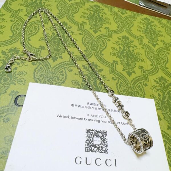 réplica,joyas,joyería,1:1,replica,fake,lujo,barato Gucci último collar serie Anger Forest doble G modelo clásico 31F1)