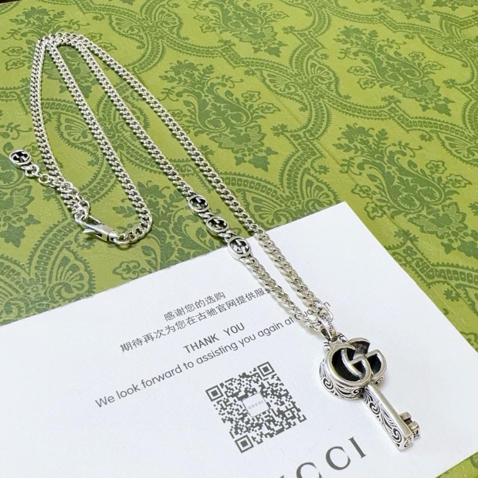réplica,joyas,joyería,1:1,replica,fake,lujo,barato Gucci último collar serie Anger Forest doble g (2CFE)