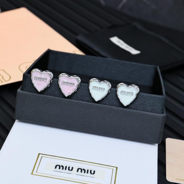 réplica,joyas,joyería,1:1,replica,fake,lujo,barato Pendientes Miu Miu Love esmaltados (319F)