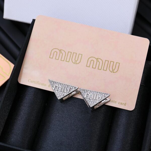 réplica,joyas,joyería,1:1,replica,fake,lujo,barato Miumiu letras diamante textura perla (6D4F)