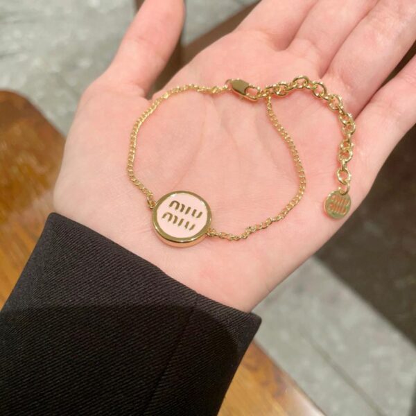 réplica,joyas,joyería,1:1,replica,fake,lujo,barato pulsera letras miumiu (4CAC)