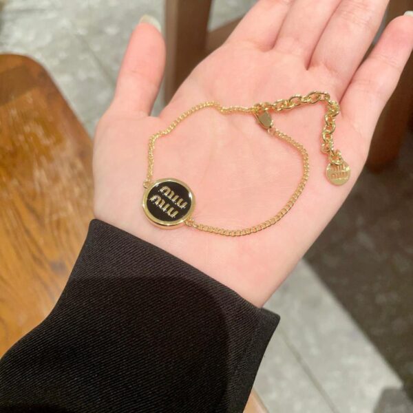 réplica,joyas,joyería,1:1,replica,fake,lujo,barato pulsera con letras miumiu (82DA)