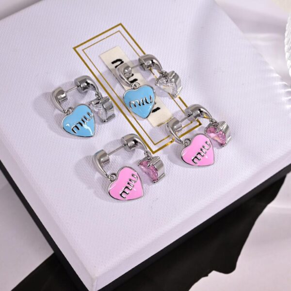 réplica,joyas,joyería,1:1,replica,fake,lujo,barato pendientes letras miumiu ️(E3A2)