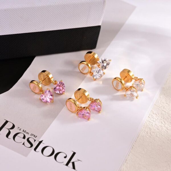 réplica,joyas,joyería,1:1,replica,fake,lujo,barato Nuevo Pendientes de letras miumiu consistentes (5164)