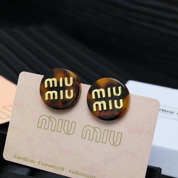 réplica,joyas,joyería,1:1,replica,fake,lujo,barato Pendientes Miu Miu esmaltados (8F85)
