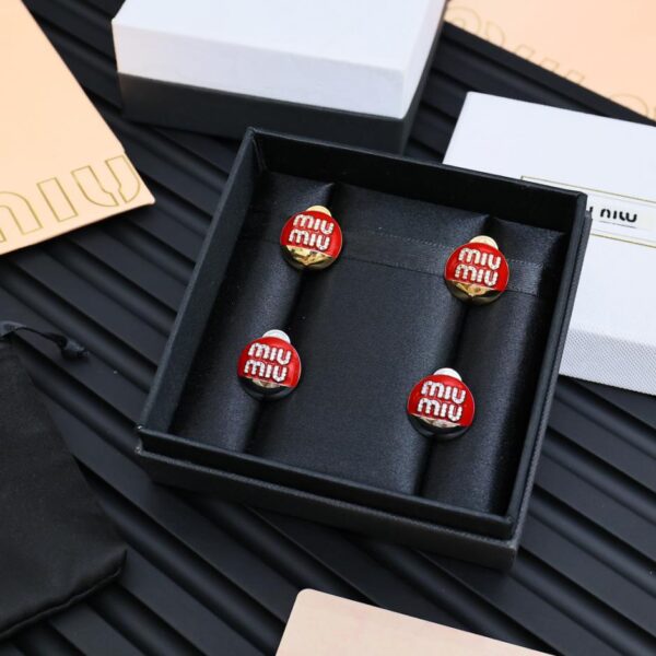 réplica,joyas,joyería,1:1,replica,fake,lujo,barato Pendientes con letras esmaltadas miumiu (6EE2)