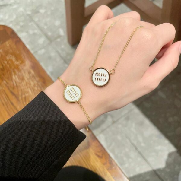 réplica,joyas,joyería,1:1,replica,fake,lujo,barato collar con letras miumiu (3749)