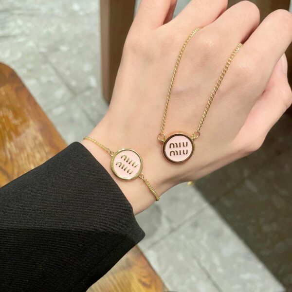 réplica,joyas,joyería,1:1,replica,fake,lujo,barato collar con letras miumiu (5C89)