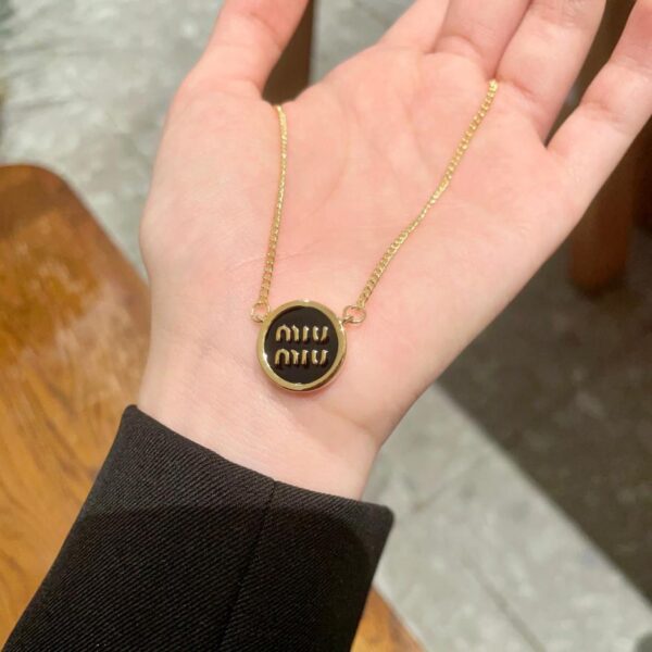 réplica,joyas,joyería,1:1,replica,fake,lujo,barato collar con letras miumiu (7149)